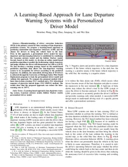A Learning-Based Approach for Lane Departure Warning Systems with a
  Personalized Driver Model