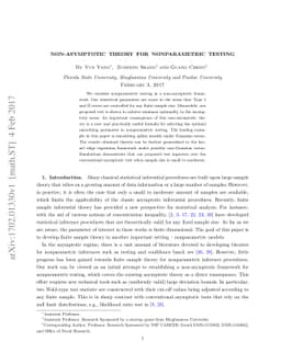 Non-asymptotic theory for nonparametric testing