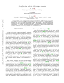 Deep learning and the Schrödinger equation