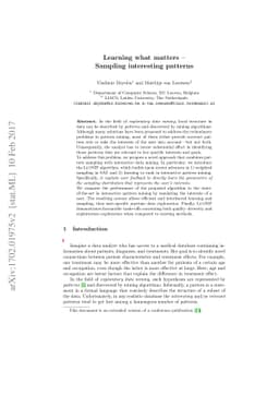 Learning what matters - Sampling interesting patterns