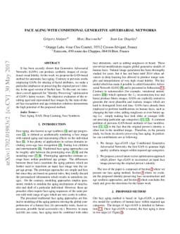 Face Aging With Conditional Generative Adversarial Networks
