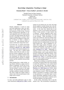 Knowledge Adaptation: Teaching to Adapt
