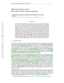 Deep Learning with Dynamic Computation Graphs