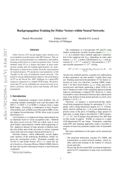 Backpropagation Training for Fisher Vectors within Neural Networks