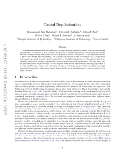 Causal Regularization