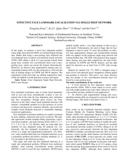 Effective face landmark localization via single deep network
