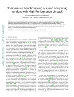 Comparative benchmarking of cloud computing vendors with High
  Performance Linpack