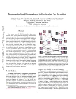 Reconstruction-Based Disentanglement for Pose-invariant Face Recognition