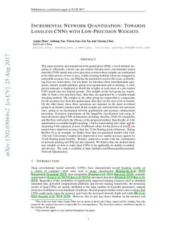 Incremental Network Quantization: Towards Lossless CNNs with
  Low-Precision Weights