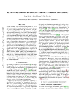 Graph Fourier Transform with Negative Edges for Depth Image Coding