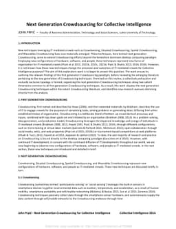 Next Generation Crowdsourcing for Collective Intelligence