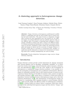 A clustering approach to heterogeneous change detection