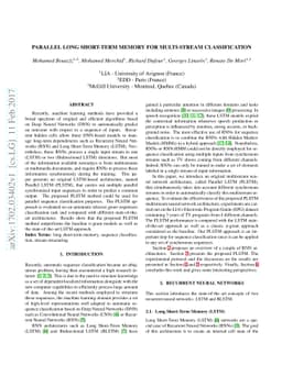 Parallel Long Short-Term Memory for Multi-stream Classification