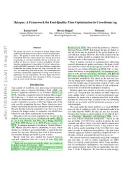 Octopus: A Framework for Cost-Quality-Time Optimization in Crowdsourcing