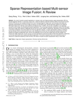 Sparse Representation based Multi-sensor Image Fusion: A Review