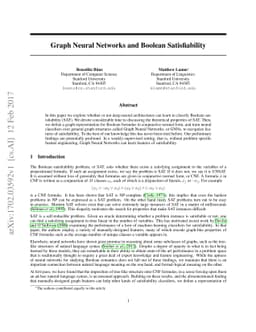 Graph Neural Networks and Boolean Satisfiability