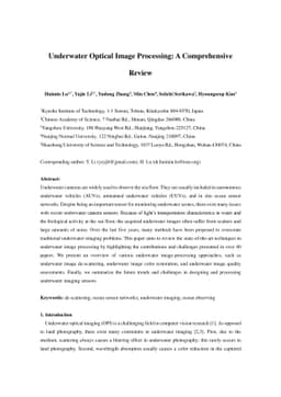 Underwater Optical Image Processing: A Comprehensive Review