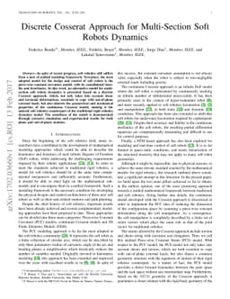 Discrete Cosserat Approach for Multi-Section Soft Robots Dynamics