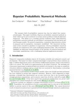 Bayesian Probabilistic Numerical Methods