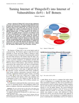 Turning Internet of Things(IoT) into Internet of Vulnerabilities (IoV) :
  IoT Botnets