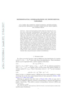 Determinantal Generalizations of Instrumental Variables