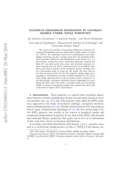 Maximum likelihood estimation in Gaussian models under total positivity