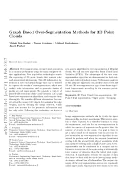 Graph Based Over-Segmentation Methods for 3D Point Clouds