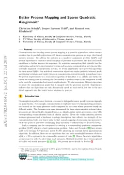 Better Process Mapping and Sparse Quadratic Assignment