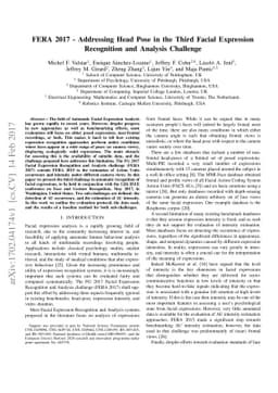 FERA 2017 - Addressing Head Pose in the Third Facial Expression
  Recognition and Analysis Challenge