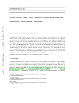 Nearest Labelset Using Double Distances for Multi-label Classification