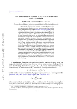 Tree Ensembles with Rule Structured Horseshoe Regularization