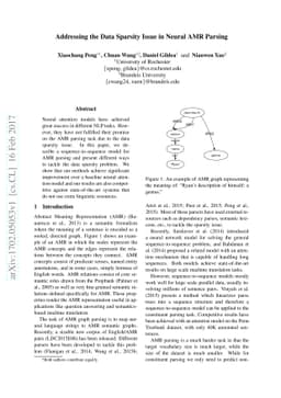 Addressing the Data Sparsity Issue in Neural AMR Parsing