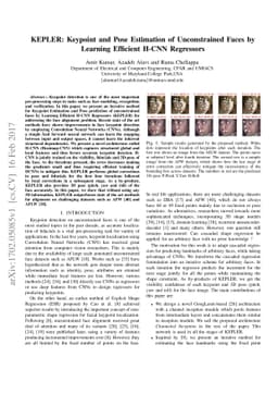 KEPLER: Keypoint and Pose Estimation of Unconstrained Faces by Learning
  Efficient H-CNN Regressors