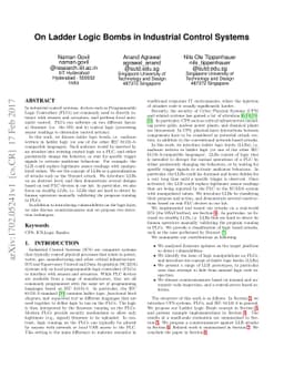 On Ladder Logic Bombs in Industrial Control Systems