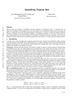 Quantifying Program Bias