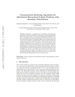 Communication Reducing Algorithms for Distributed Hierarchical N-Body
  Problems with Boundary Distributions