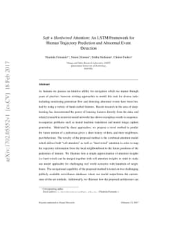 Soft + Hardwired Attention: An LSTM Framework for Human Trajectory
  Prediction and Abnormal Event Detection
