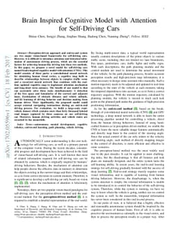 Brain Inspired Cognitive Model with Attention for Self-Driving Cars