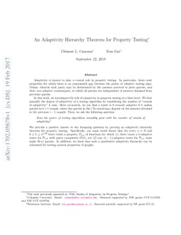 An Adaptivity Hierarchy Theorem for Property Testing