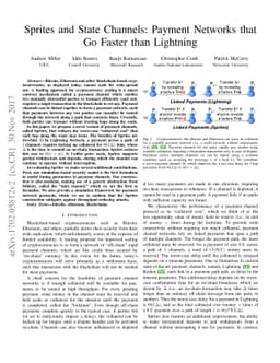 Sprites and State Channels: Payment Networks that Go Faster than
  Lightning