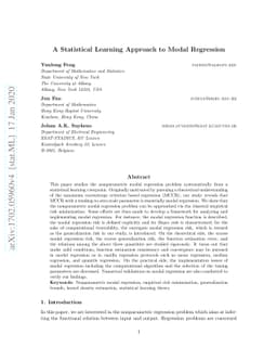 A Statistical Learning Approach to Modal Regression