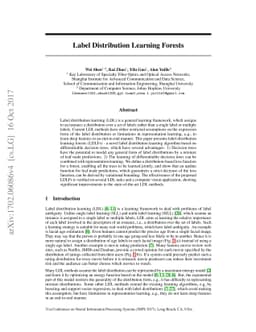 Label Distribution Learning Forests