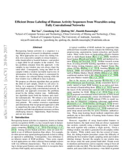 Efficient Dense Labeling of Human Activity Sequences from Wearables
  using Fully Convolutional Networks