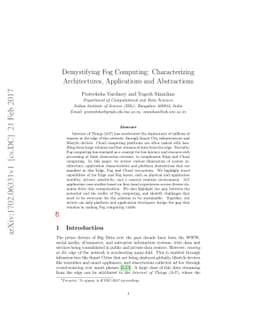 Demystifying Fog Computing: Characterizing Architectures, Applications
  and Abstractions