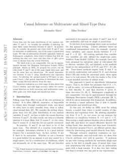Causal Inference on Multivariate and Mixed-Type Data