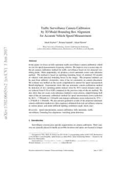 Traffic Surveillance Camera Calibration by 3D Model Bounding Box
  Alignment for Accurate Vehicle Speed Measurement