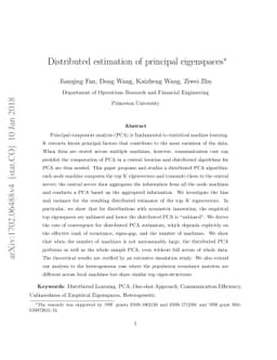 Distributed Estimation of Principal Eigenspaces