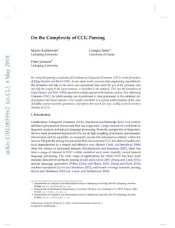 On the Complexity of CCG Parsing