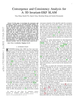 Convergence and Consistency Analysis for A 3D Invariant-EKF SLAM
