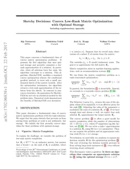 Sketchy Decisions: Convex Low-Rank Matrix Optimization with Optimal
  Storage